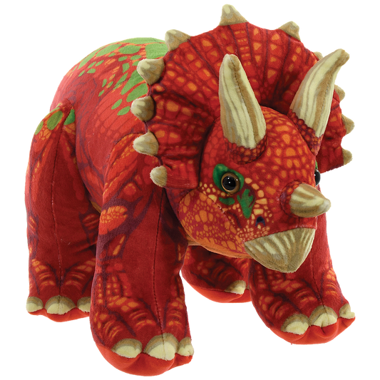 TRICERATOPS FLEECE STUFFED dino front view