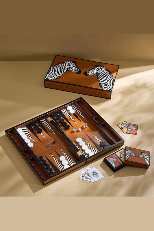 Zebra Backgammon set