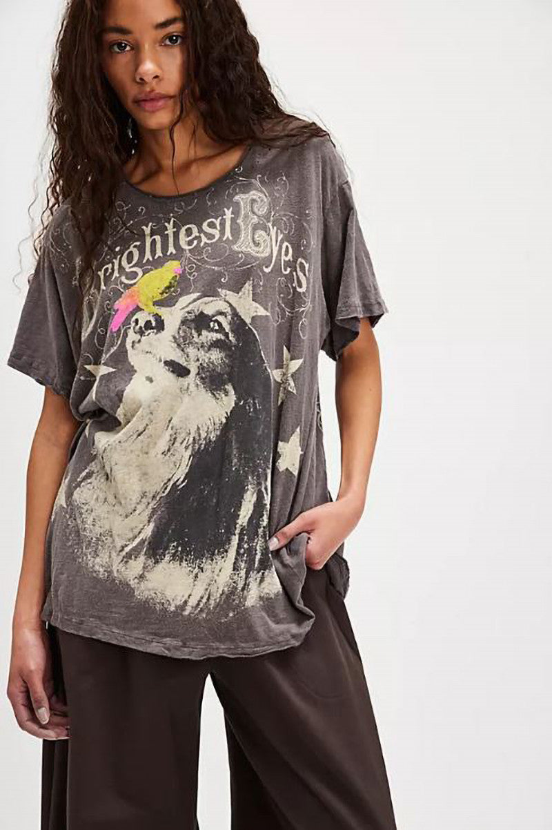 Brightest eyes tee in ozzy front view