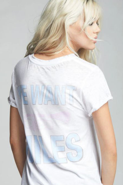 WE WANT MILES DAVIS TEE in white back view