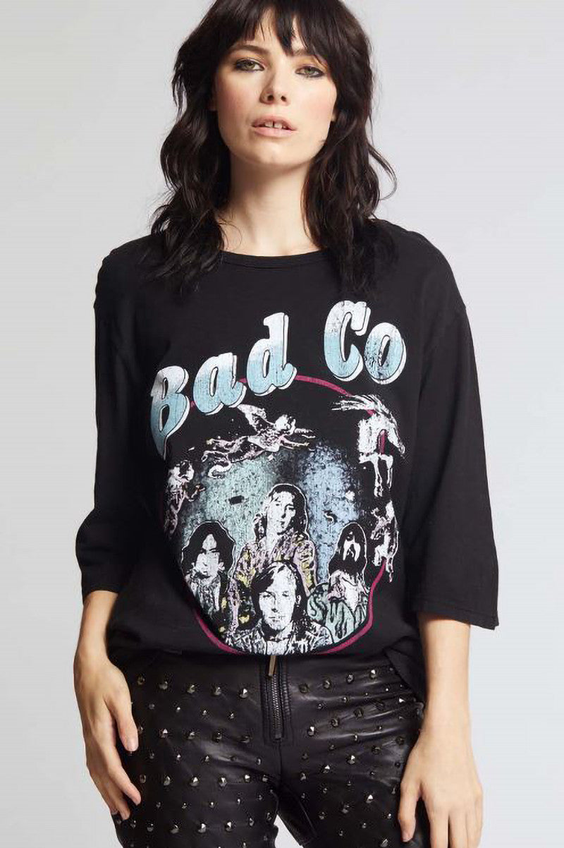 Bad company members tee in black front view