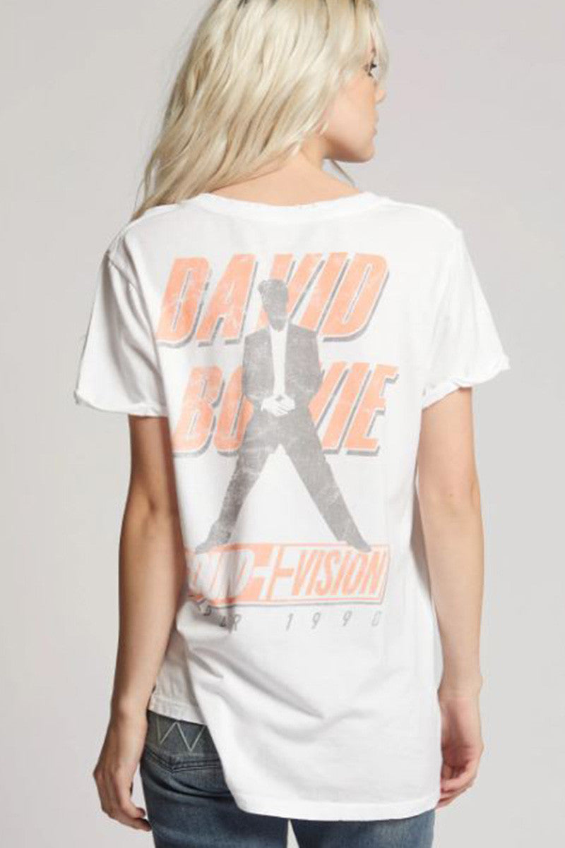 DAVID BOWIE SOUND + VISION TOUR TEE in white back view