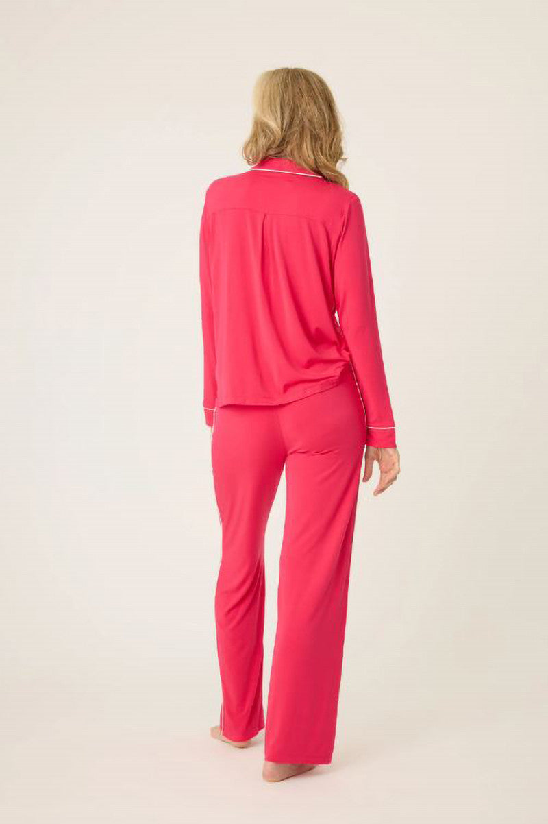 Daydreams modal pj set in ruby red back view