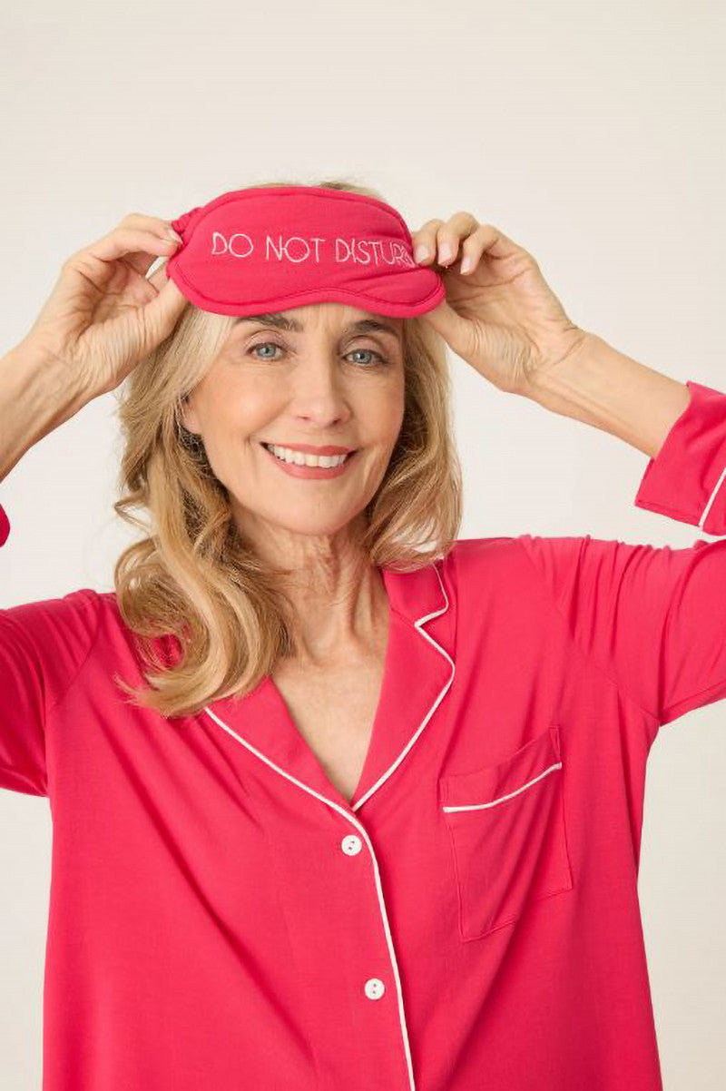 Daydreams modal pj set in ruby red face mask 