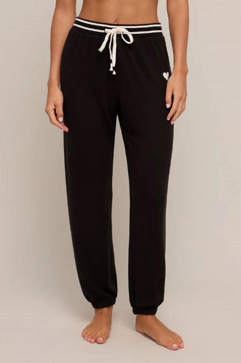 Mon Amour jogger in black front view