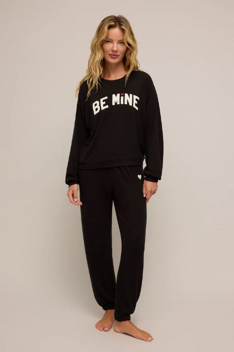 Mon Amour jogger in black style view