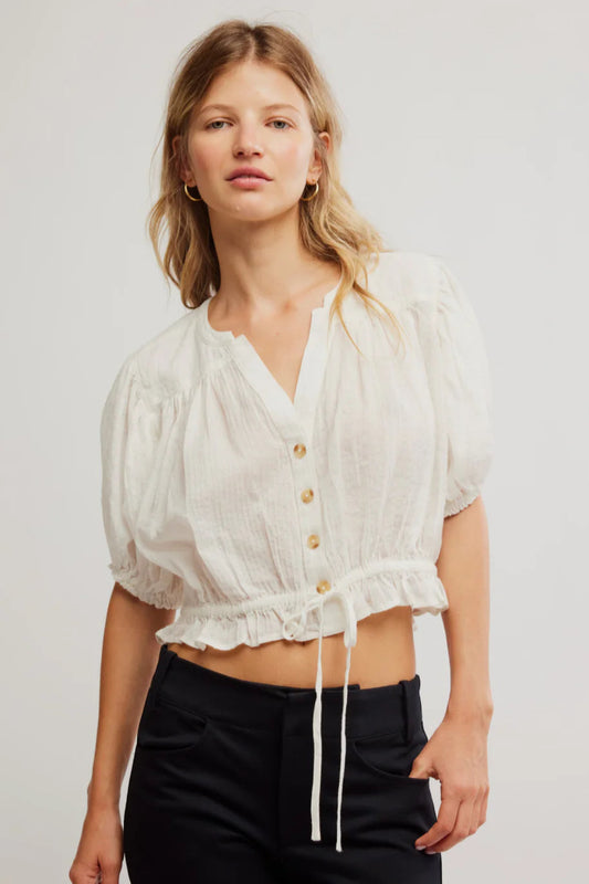 LITTLE CLOUD SHIRT IN CLEAN IVORY FRONT VIEW