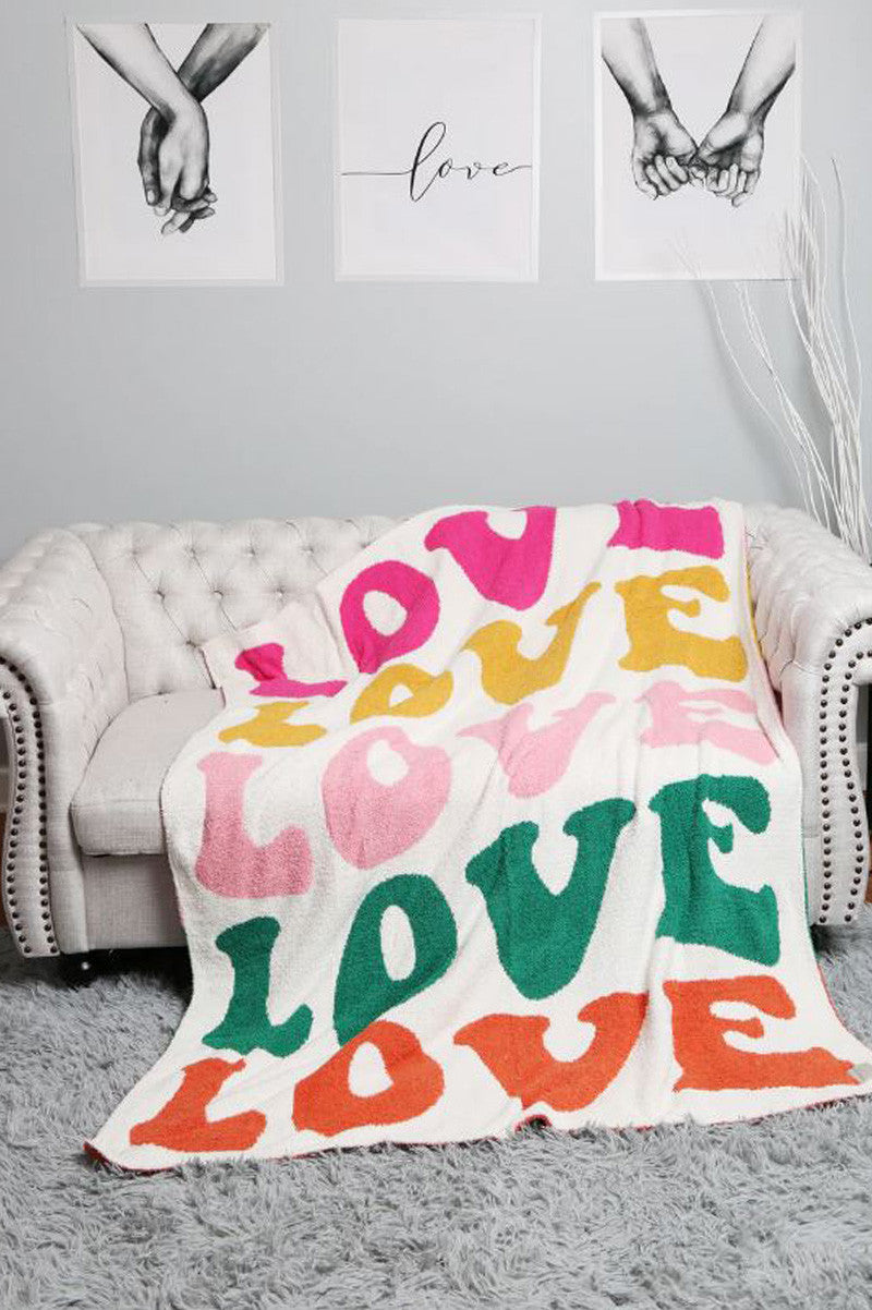 Love Soft Throw Blanket front view