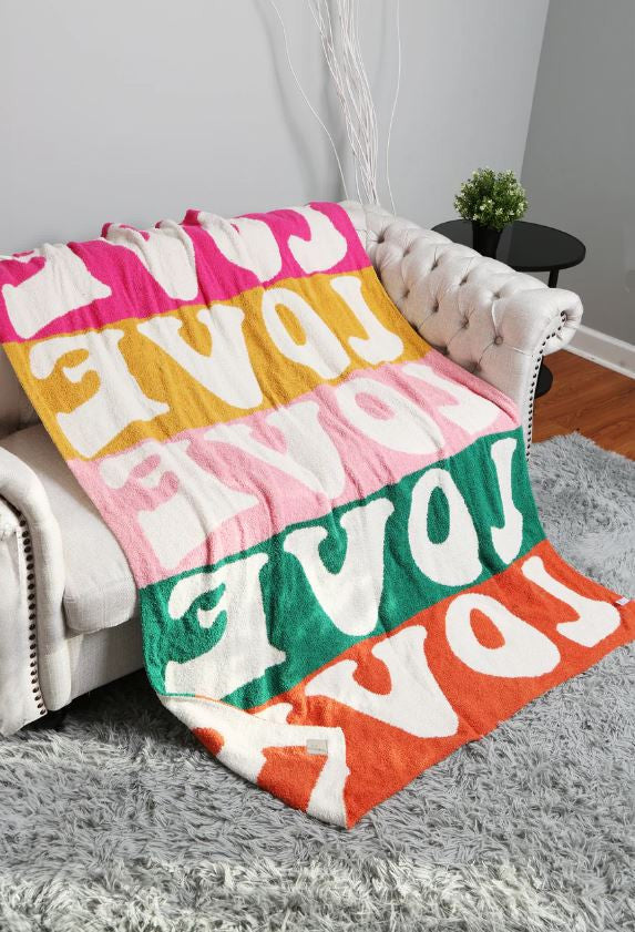 Love Soft Throw Blanket back view