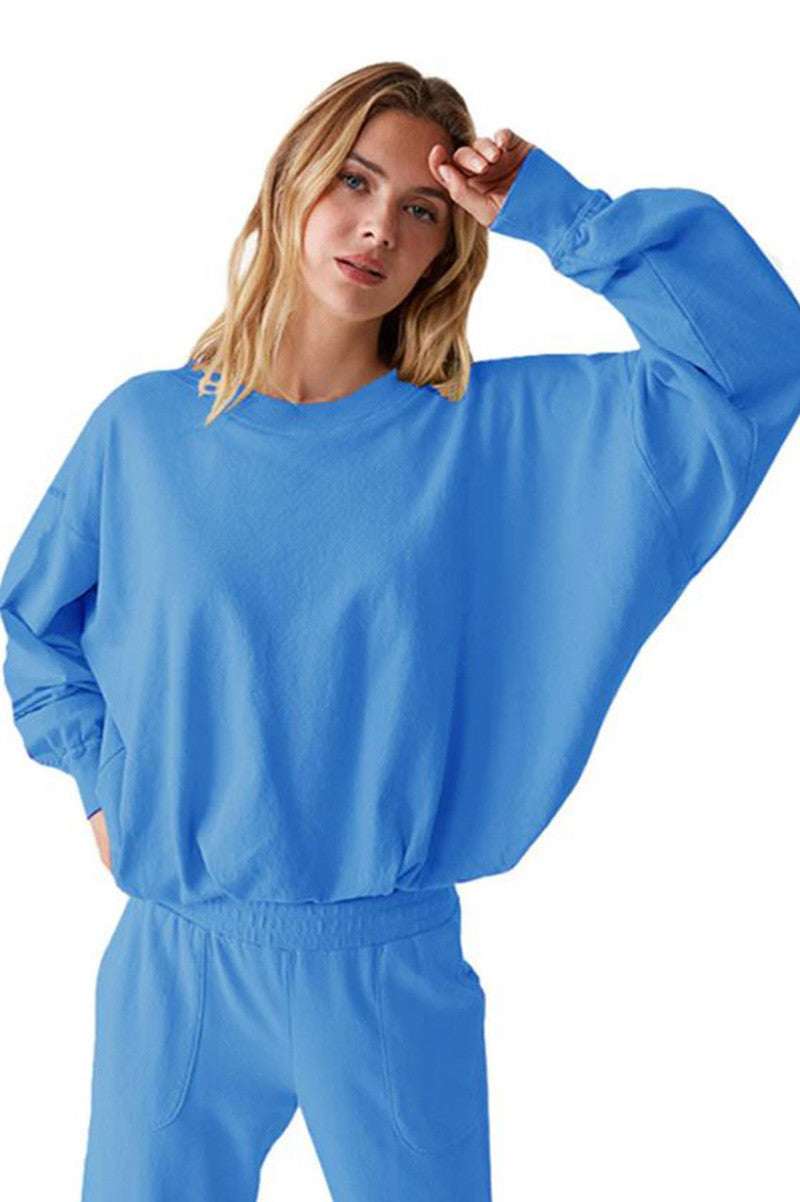 Mariah bubble sweatshirt in ocean