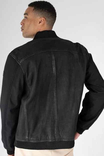 Horizon CF Leather jacket in black back view