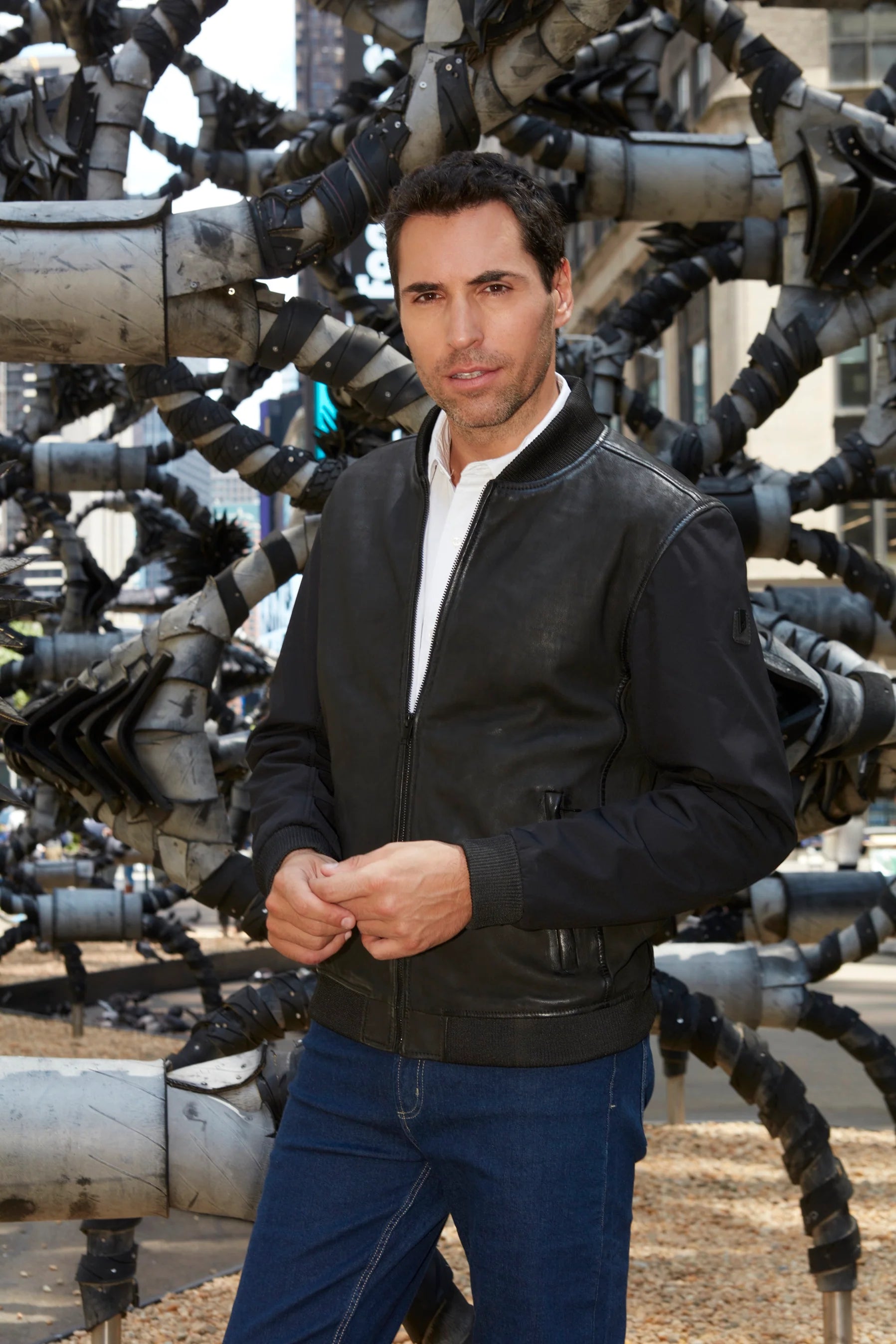 Horizon CF Leather jacket in black style view