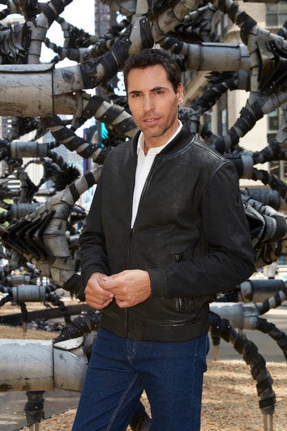 Horizon CF Leather jacket in black style view