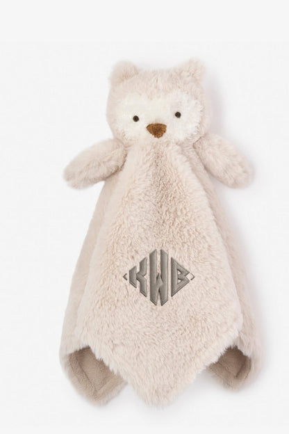 Plush owl security blanket 