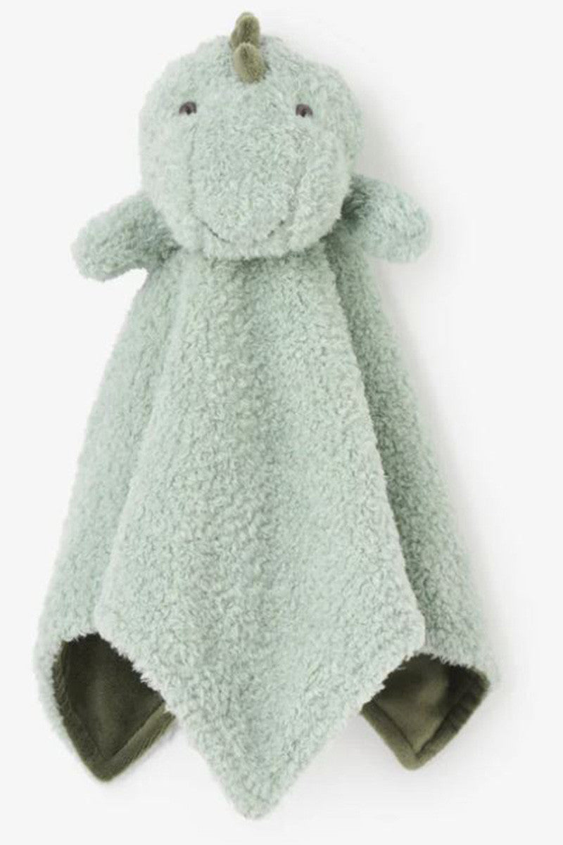 15x15 baby security blanket dino in sage