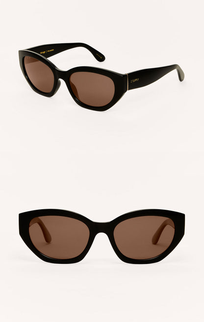 Mirage Sunglasses in polished black  brown lens