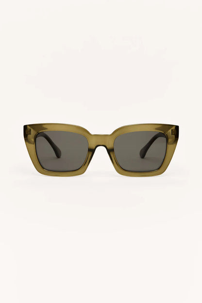 HIDEAWAY POLARIZED SUNGLASSES IN MOSS FRONT VIEW