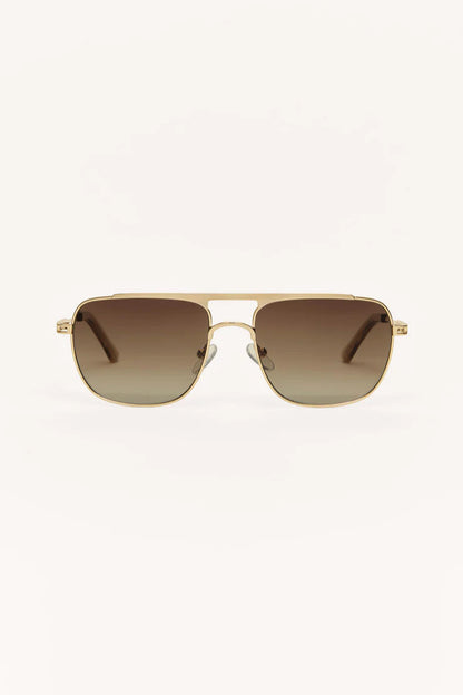 SKYLINE SUNGLASSES IN GOLD/GRADIENT FRONT VIEW