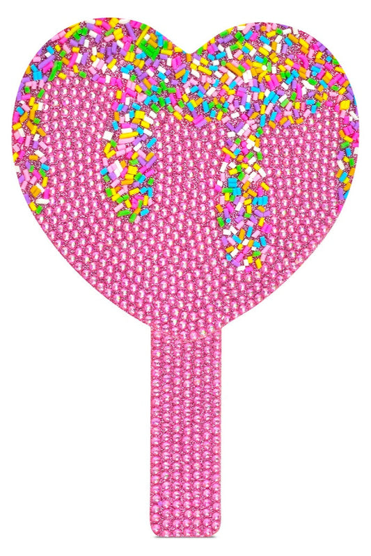 sprinkle sparkle mirror in pink front view
