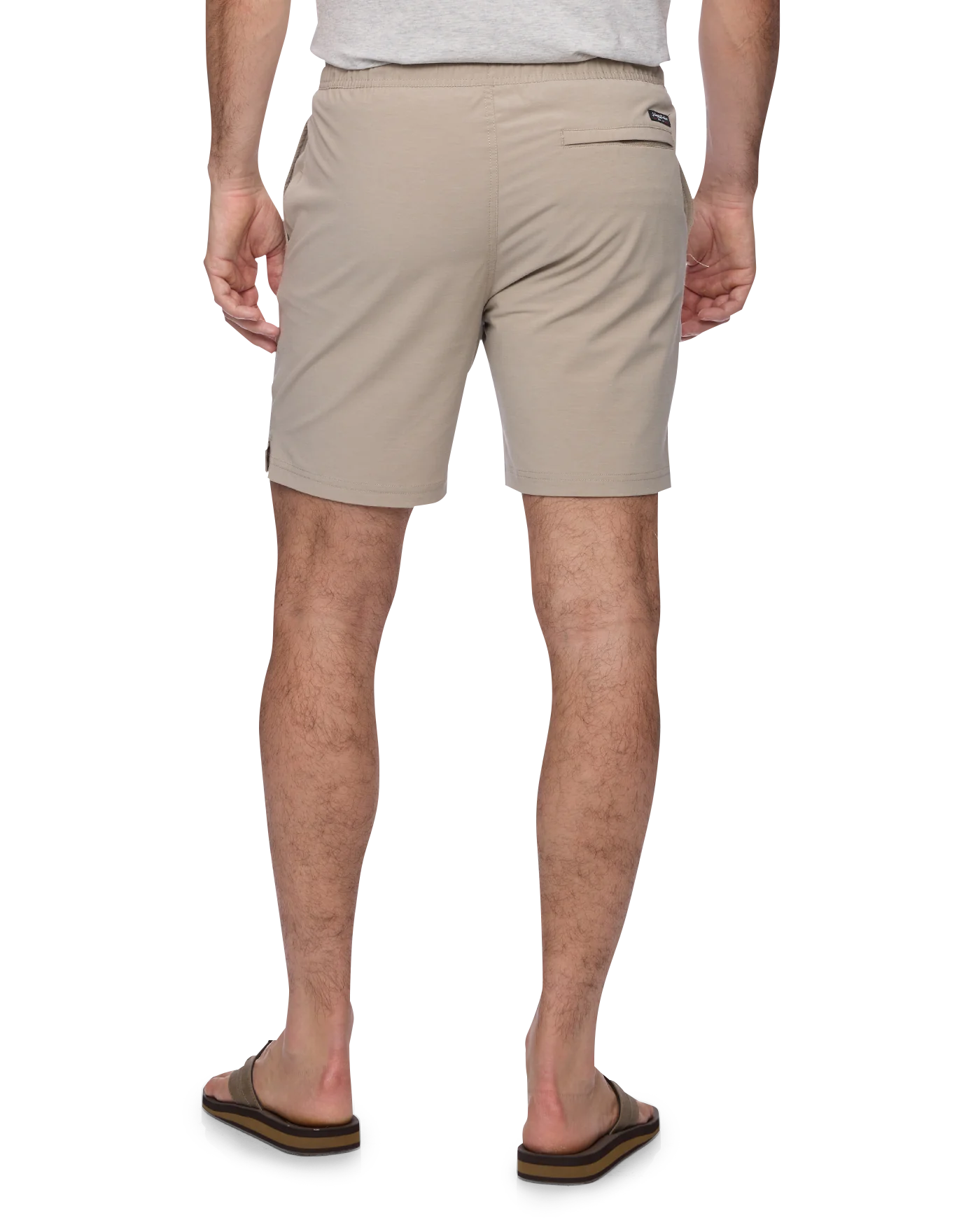 Lockhart performance short in khaki back view