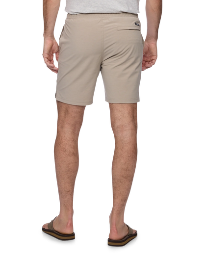 Lockhart performance short in khaki back view