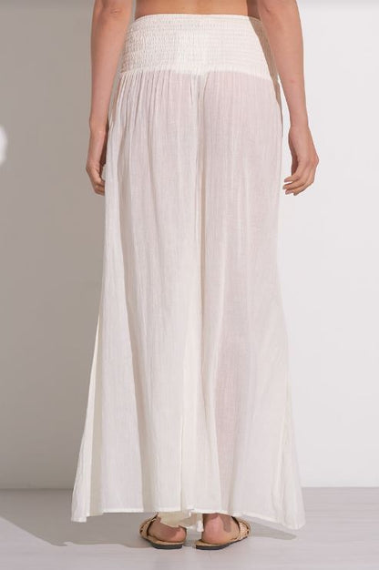 Palazzo pants in white back view