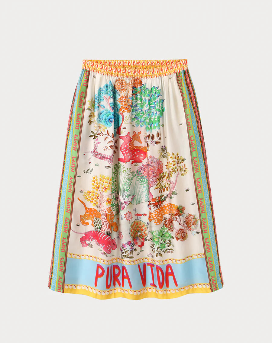 Vanessa Midi Skirt in pura vida front view