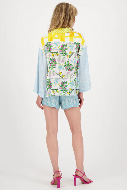 Nori Cropped shirt in pura vida back view