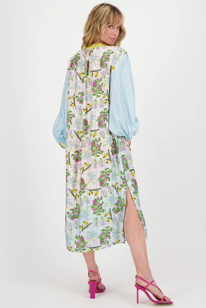 Hanna Placket Dress in pura vida back view