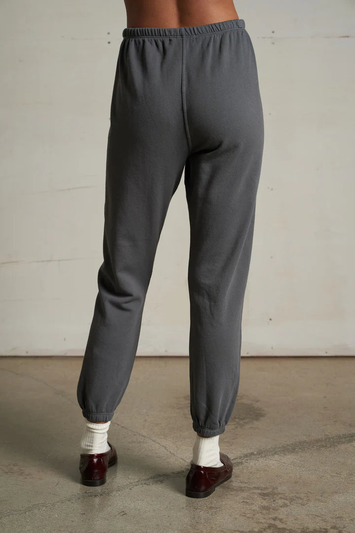 JOHNNY FRENCH TERRY SWEATPANT IN CHARCOAL BACK VIEW