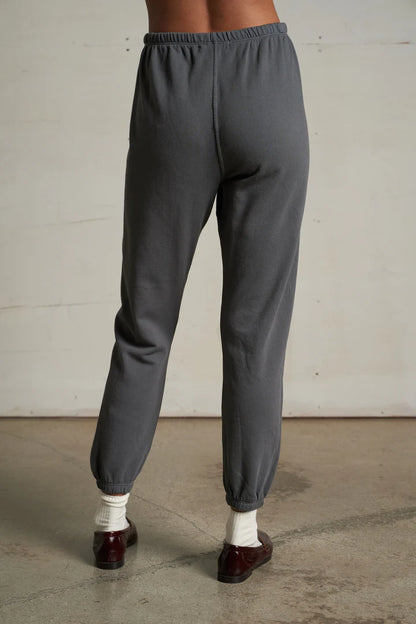 JOHNNY FRENCH TERRY SWEATPANT IN CHARCOAL BACK VIEW