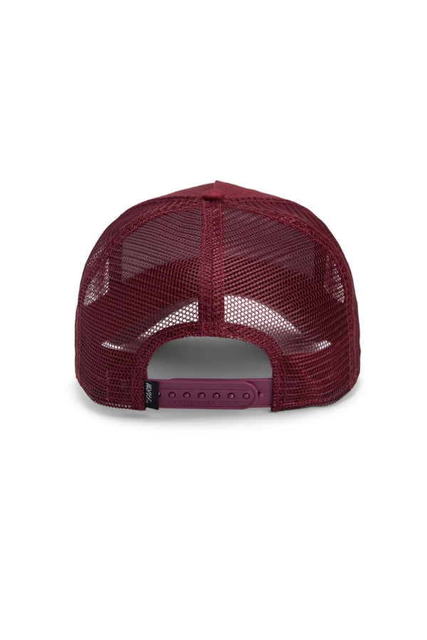 HIMOTHY TRUCKER IN BURGUNDY BACK VIEW