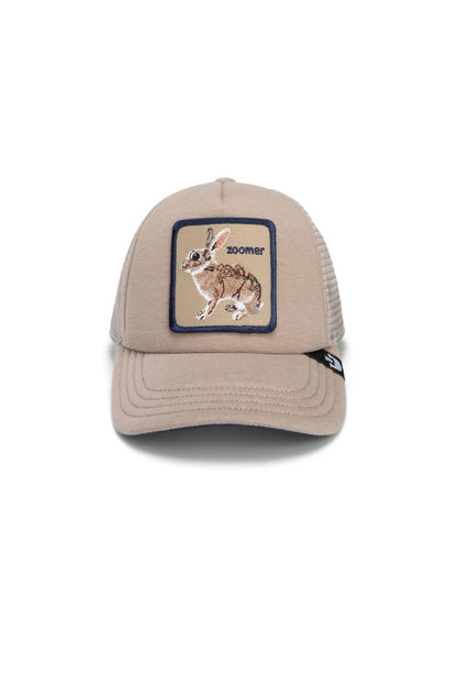 OK ZOOMER KIDS TRUCKER IN TAN FRONT VIEW