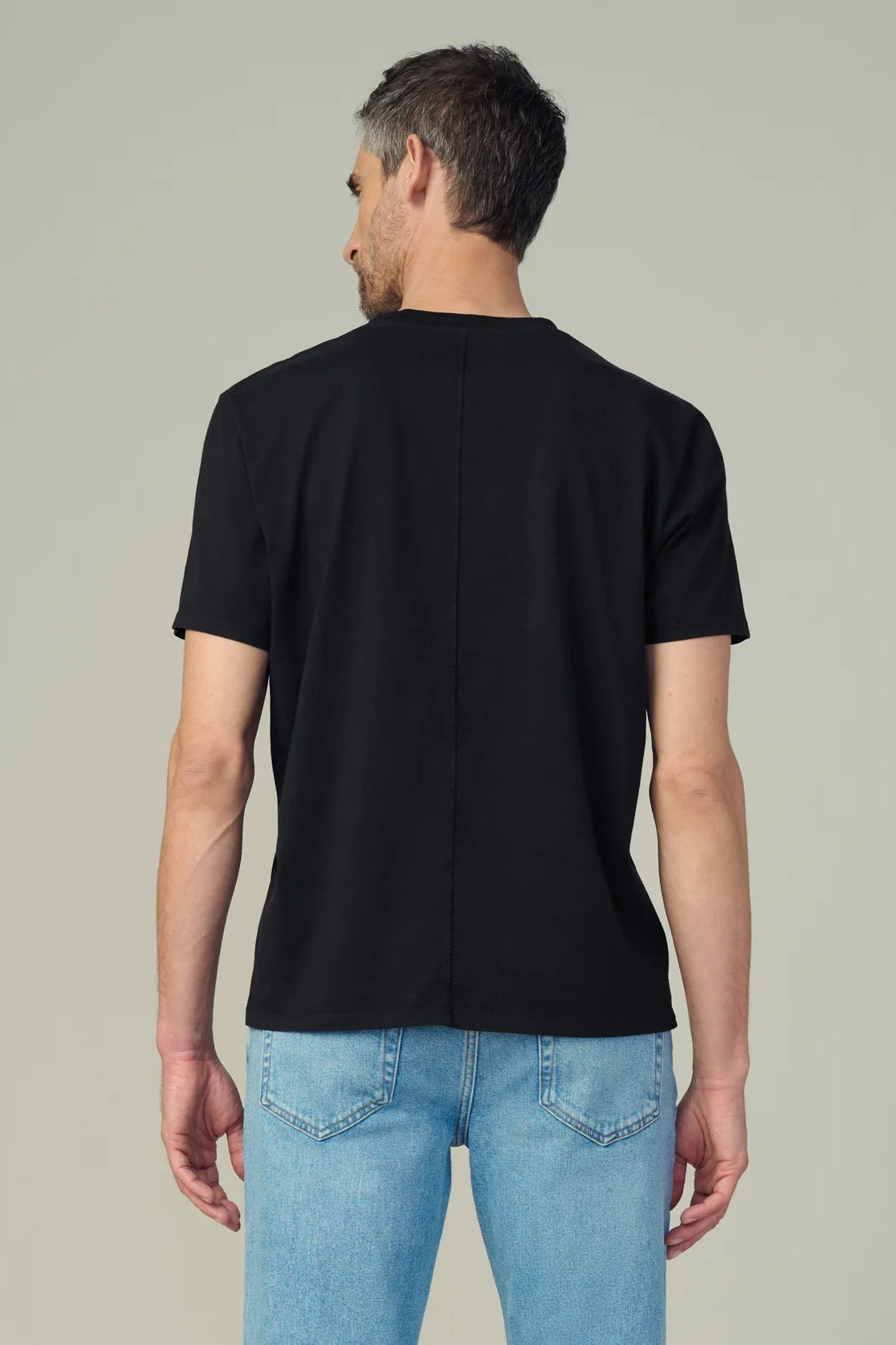 BESPOKE TEE IN BLACK BACK VIEW