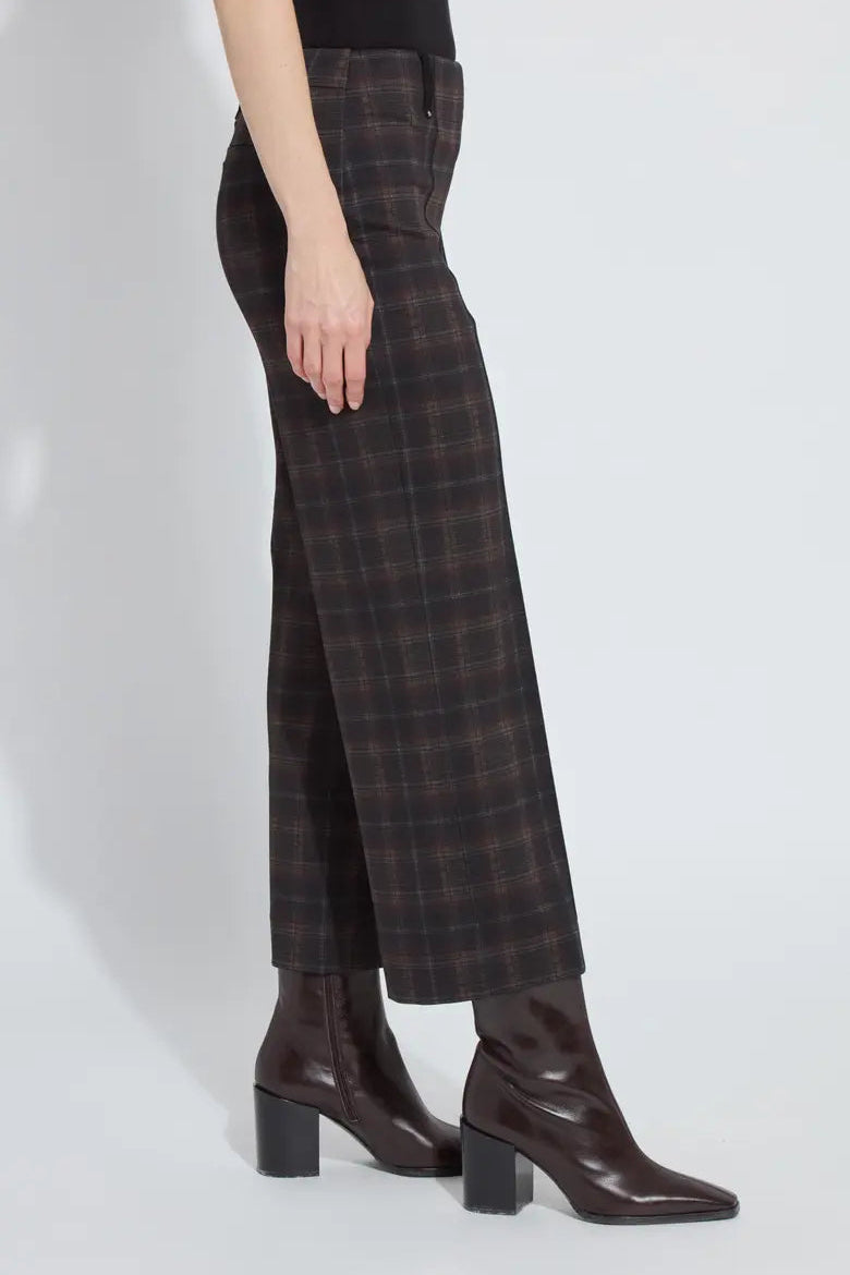 LIVIA CROP PANT IN DUBLIN PLAID SIDE VIEW