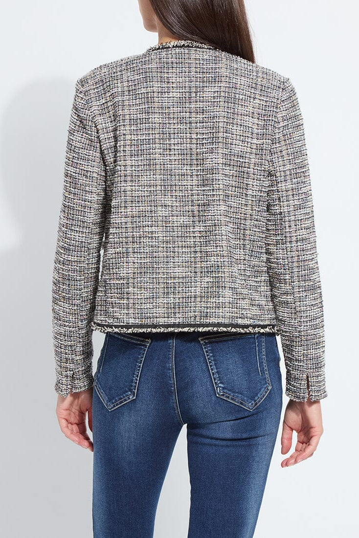 CHARLOTTE TWEED JACKET IN MULTI BACK VIEW