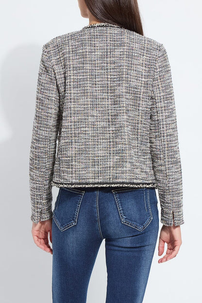 CHARLOTTE TWEED JACKET IN MULTI BACK VIEW