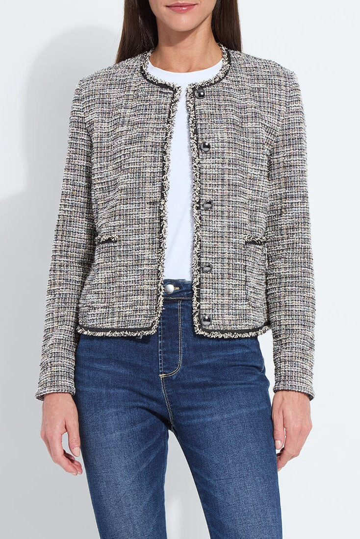 CHARLOTTE TWEED JACKET IN MULTI FRONT VIEW