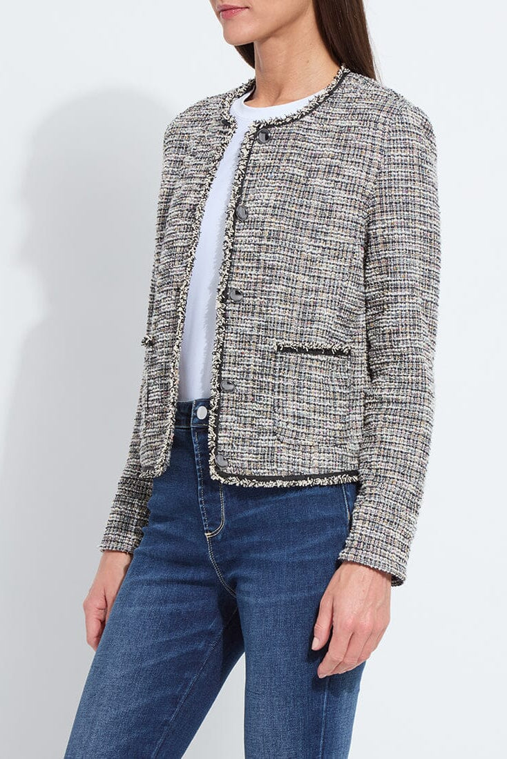 CHARLOTTE TWEED JACKET IN MULTI SIDE VIEW