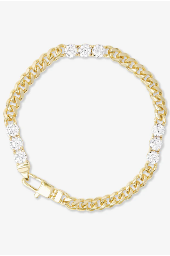  The Baby Julians Obsessed with Diamonds Bracelet in gold front view