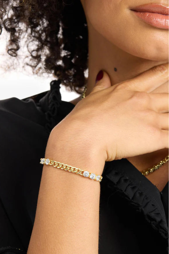  The Baby Julians Obsessed with Diamonds Bracelet in gold style view