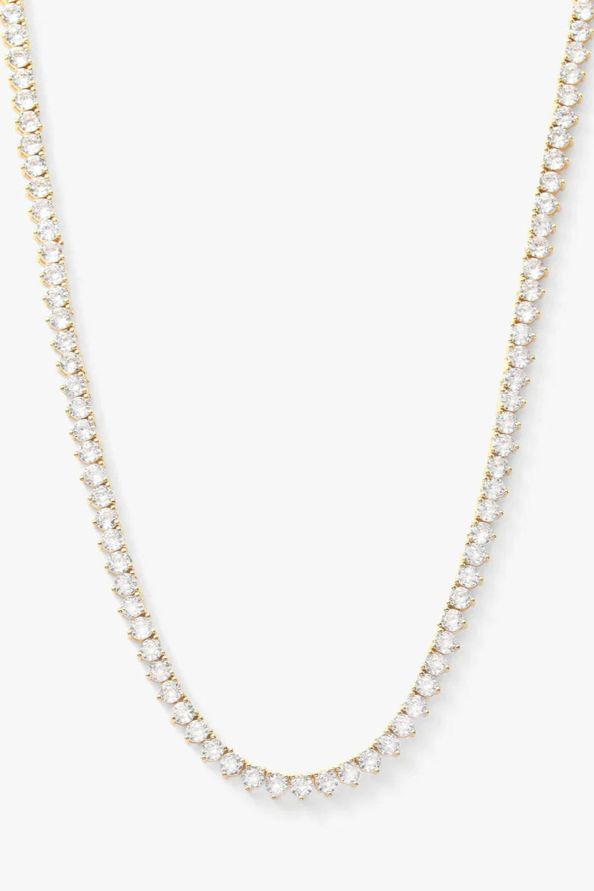 Not Your Basic Tennis Necklace 18" IN GOLD FRONT VIEW