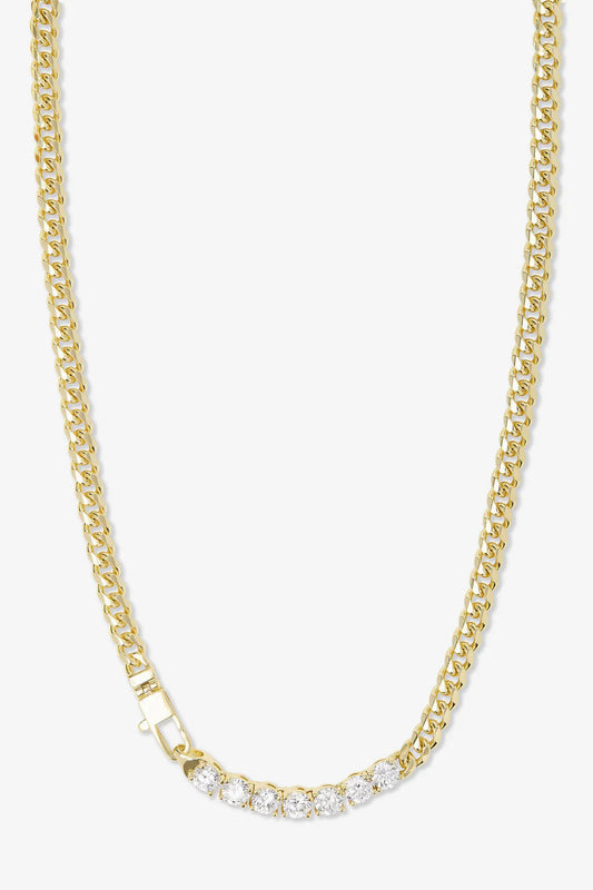 Baby Julian Loves Diamonds Necklace IN GOLD FRONT VIEW