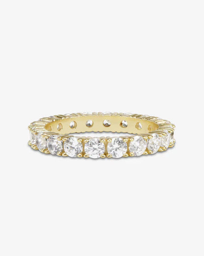 Heiress ombre ring in gold with white diamonds