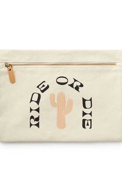 LB Canvas traveler bag in "Ride or Die" front view