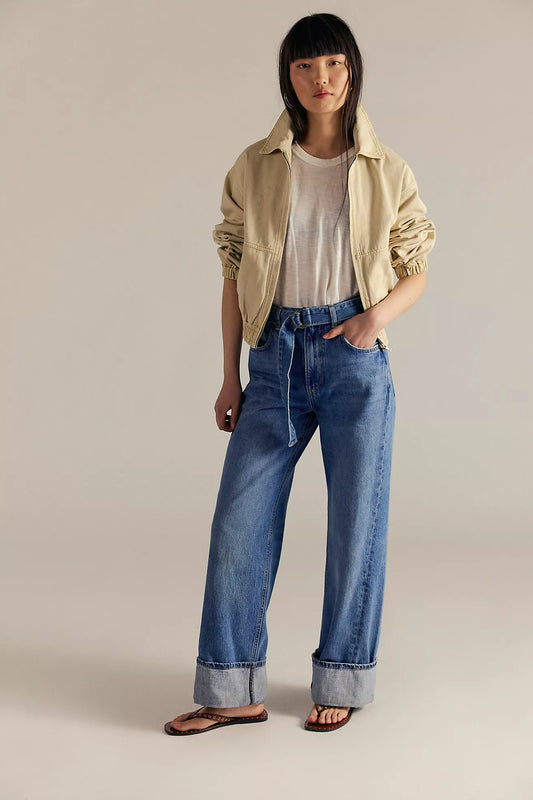 EAST BAY CUFFED JEANS IN SPUNKY FRONT VIEW