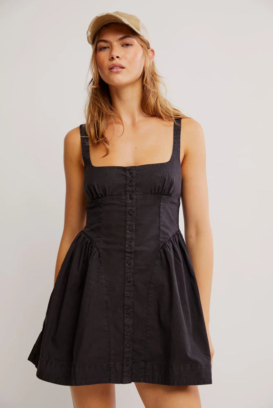 Astrid Oxford Mini in Black Front View