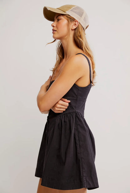 Astrid Oxford Mini in Black Side View