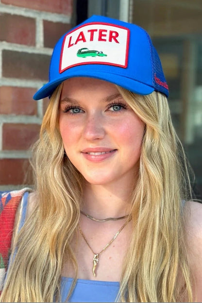  LATER GATOR TRUCKER IN BLUE FRONT VIEW