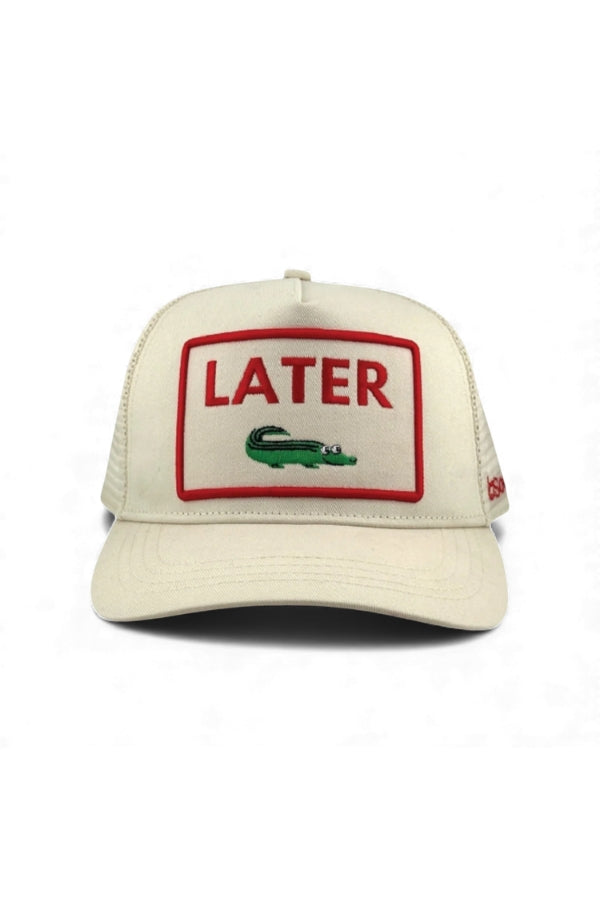 LATER GATOR TRUCKER IN IVORY FRONT VIEW